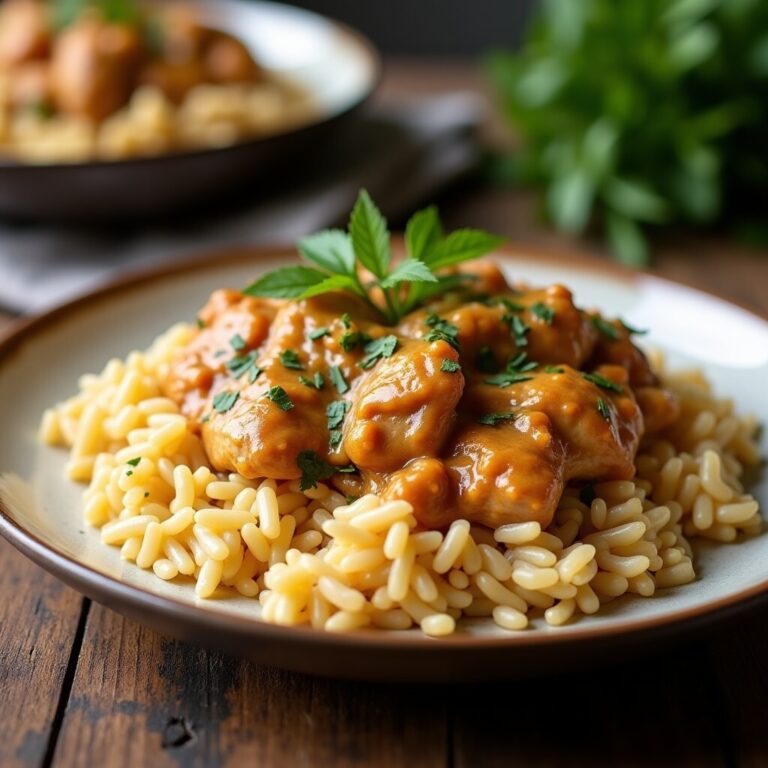 Creamy Smothered Chicken and Rice Recipe