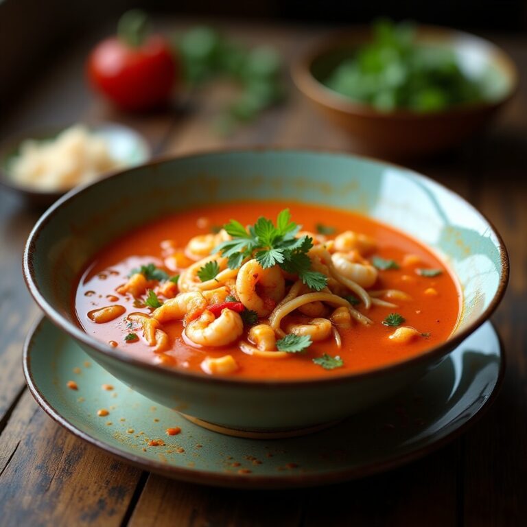 Spicy Thai Coconut Seafood Soup