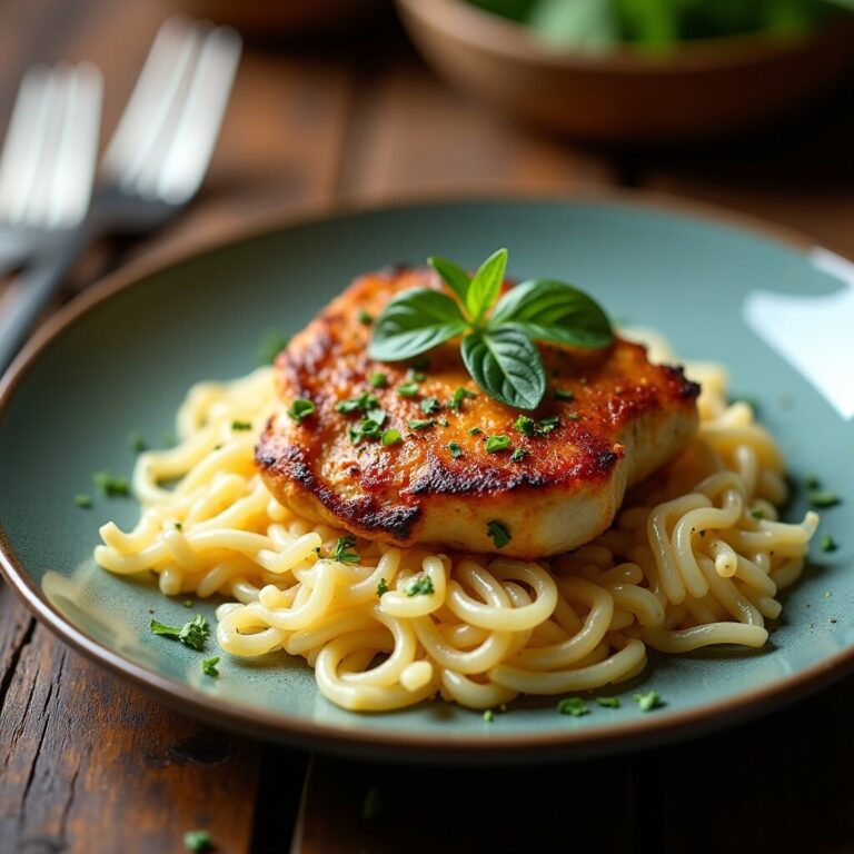 CHICKEN SCAMPI WITH GARLIC PARMESAN RICE